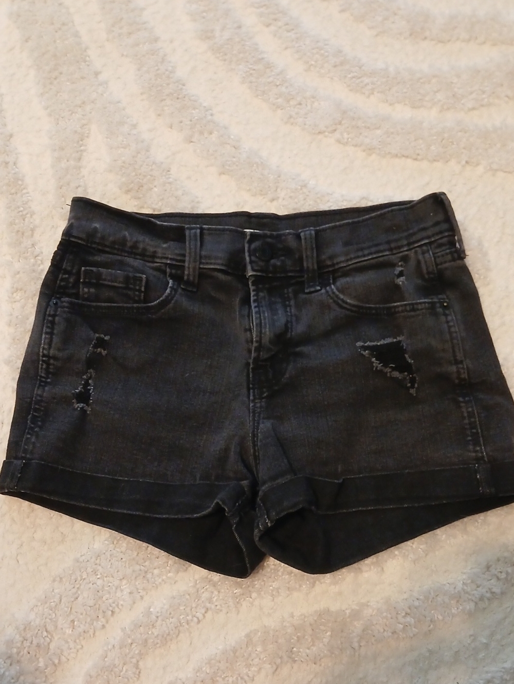 Old Navy Black Distressed Jean Shorts